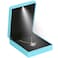 LETURE LED Light Pendant Necklace Gift Box Velvet Jewelry Storage Display Case for Proposal Engagement Wedding Anniversary Birthday Valentines Day Blue Style 2