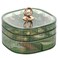 LETURE 3Layer Acrylic Jewelry Organizer Box for Stud Earrings Rings Necklaces Bracelets Claw Clip Organizer Small Bead Storage Containers for Crafts Green