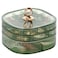 LETURE 3Layer Acrylic Jewelry Organizer Box for Stud Earrings Rings Necklaces Bracelets Claw Clip Organizer Small Bead Storage Containers for Crafts Green