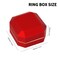 LETURE Luxury LED Jewelry Earring Pendant Stud Box Velvet Earring Necklace Gift Box Storage Case Organizer Holder for Proposal Engagement Wedding Anniversary Birthday Ceremony Red