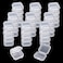 NEETUE 80 pcs Mini Clear Plastic Jewelry Box Earring Storage Box Small Storage Containers with Hinged Lids for Crafts Screws Art Embroidery Nail Accessories 138x 138x 078Inches Clear