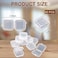 NEETUE 80 pcs Mini Clear Plastic Jewelry Box Earring Storage Box Small Storage Containers with Hinged Lids for Crafts Screws Art Embroidery Nail Accessories 138x 138x 078Inches Clear