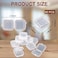 NEETUE 80 pcs Mini Clear Plastic Jewelry Box Earring Storage Box Small Storage Containers with Hinged Lids for Crafts Screws Art Embroidery Nail Accessories 138x 138x 078Inches Clear