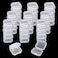 NEETUE 80 pcs Mini Clear Plastic Jewelry Box Earring Storage Box Small Storage Containers with Hinged Lids for Crafts Screws Art Embroidery Nail Accessories 138x 138x 078Inches Clear