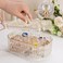 NiHome Transparent 3Layer Jewelry Organizer Box with Elegant Gold Handle Efficient Storage Versatile for Earrings Rings Bracelets Watches Stylish MultiFunctional Accessory Holder