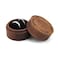 NQEUEPN Wooden Ring Box Round Wood Ring Boxes Romantic Rustic Small Engagement Ring Box Jewelry Holder Storage Case for Proposal Wedding Ceremony Anniversary Birthday Gift
