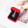 Omeet Velvet Metal Glossy with LED Jewelry Gift Box for Proposal Engagement Wedding Easy to fit into Your Pocket or Handbag Red