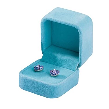 Parts Express 2 Pack Velvet Ring Boxes Earring Pendant Jewelry Case Ring Earrings Gift Boxes Jewellry Display