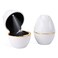 Rolin Roly White Ring Box with LED Light Rose Jewelry Ring Case Jewellry Display Gift Boxes for Mothers Day Wedding Ring Box Ceremony Engagement Proposal Anniversary White
