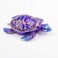 SEVENBEES Purple Sea Turtle Figurine Decorative Jewelry Boxes Hinged Trinket Box Sea Turtle