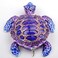 SEVENBEES Purple Sea Turtle Figurine Decorative Jewelry Boxes Hinged Trinket Box Sea Turtle