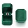 TAIMY Ring Box Plush Velvet Ring Case for Proposal Engagement and Wedding Ceremony Small Ring Gift Box for Men Women Girlfriend Mother FatherGreen