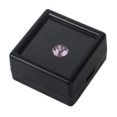 Teensery 10 Pcs Gemstone Display Box Small Plastic Loose Diamond Gemstone Box Case Jewelry Storage Container Organizer with Clear Top Lids Black