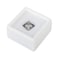 Teensery 10 Pcs Gemstone Display Box Small Plastic Loose Diamond Gemstone Box Case Jewelry Storage Container Organizer with Clear Top Lids White