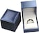 The Jewellery Pak Ring Box for Wedding Proposal Engagement for Men Women Luxury Soft Touch Blue PU Leather Ring Jewelry Gift Holder Box Size 25W25D2H