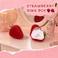Wowagoga Strawberry Ring Box Strawberry Shaped Velvet Ring Jewelry Storage Box Gift BoxRing Earrings Jewelry Counter Display Props