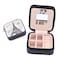 Yoption Paris Tower Pattern PU Jewelry Holder Box Display Accessories Ring Earring Bracelet Storage Zipper Case PU Leather Portable Traval Jewelry Box Organizer Black