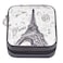 Yoption Paris Tower Pattern PU Jewelry Holder Box Display Accessories Ring Earring Bracelet Storage Zipper Case PU Leather Portable Traval Jewelry Box Organizer Black