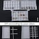 YUFONG Earring Organizer Box Acrylic Jewelry Organizer with 3 Drawers 54 Adjustable Grids Clear Stackable Earring Holder Velvet Trays Ring Display Case for Women Girls Gray
