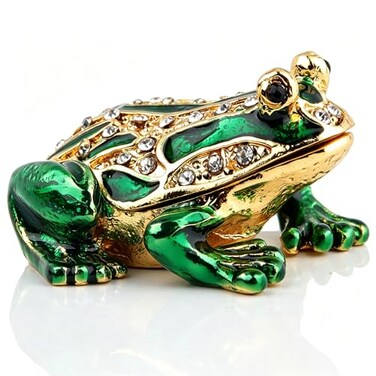 SEVENBEES Frog Jewelry Trinket Box Gift for Home Decor