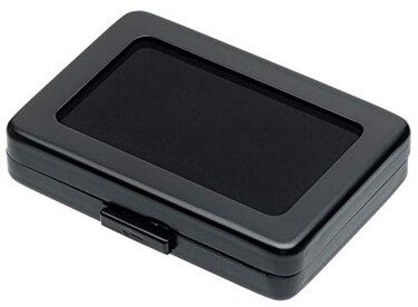 Giftop Glass Top Loose Diamond or Gemstone Display Box Case Holder Show Container Metal Black Large Rectangle