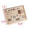 Coward Wall Mount Earring Holder OrganizerRing Jewelry Tray for Drawer Stud Earring Storage Boxlight yellow linen