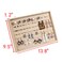 Coward Wall Mount Earring Holder OrganizerRing Jewelry Tray for Drawer Stud Earring Storage Boxlight yellow linen