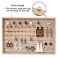 Coward Wall Mount Earring Holder OrganizerRing Jewelry Tray for Drawer Stud Earring Storage Boxlight yellow linen