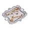 Funly mee Antique Trinket Dish Vintage Metal Jewelry Tray Ring Holder Sliver S