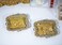 Funly mee Small Antique Trinket Dish Vintage Jewelry Tray Ring Holder Gold2PACK
