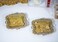 Funly mee Small Antique Trinket Dish Vintage Jewelry Tray Ring Holder Gold2PACK