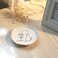 HOME SMILE Ceramic Cat and Dog Ring Dish 4x4x06 inches White Irregular Round Shape Polished Finish Christmas Gift
