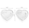 JOYSIP Clear Crystal Heart Shape Jewelry Tray for Girls Womens Small Covered Trinket Storage Organizer Box