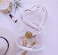 JOYSIP Clear Crystal Heart Shape Jewelry Tray for Girls Womens Small Covered Trinket Storage Organizer Box