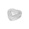 JOYSIP Clear Crystal Heart Shape Jewelry Tray for Girls Womens Small Covered Trinket Storage Organizer Box