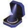 LETURE Luxury LED Jewelry Bracelet Gift Box with LED Light Velvet Small Jewelry Box Storage Case Organizer Holder for Wedding Engagement Proposal Birthday and Anniversary Blue
