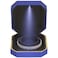 LETURE Luxury LED Jewelry Bracelet Gift Box with LED Light Velvet Small Jewelry Box Storage Case Organizer Holder for Wedding Engagement Proposal Birthday and Anniversary Blue