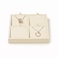 Oirlv Microfiber 4 Slots Jewelry Pendant Display Tray Jewelry Necklace Organizer Display TrayBeige