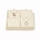 Oirlv Microfiber 4 Slots Jewelry Pendant Display Tray Jewelry Necklace Organizer Display TrayBeige