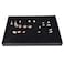 Pimuza Black Velvet Stackable 100 Slot Ring Inserts Jewelry Tray Showcase Display Organizer Holder Storage Box Case Pad Stackers for Valet Closet Decorate Vanity Table Cabinet College Dorm Drawer