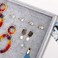 Pimuza Grey Velvet Stackable 100 Slot Ring Inserts Jewelry Tray Showcase Display Organizer Holder Storage Box Case Pad Stackers for Valet Closet Decorate Vanity Table Cabinet College Dorm Drawer