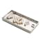 Redelaenor Jewelry Holder Ceramic Trinket Tray Rectangte Vanity Makeup Mirror Tray Silvery Small