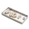 Redelaenor Jewelry Holder Ceramic Trinket Tray Rectangte Vanity Makeup Mirror Tray Silvery Small