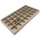 TheDisplayGuys For The Display Guys Stackable Jewelry Tray and Organizer for Drawers Dressers Store Display 32 Compartments Beige Burlap