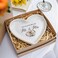 Vancsenia The Year We Became Mr Mrs 2025 Ceramic Ring Dish for Wedding Jewelry Tray Elegant Keepsake Gift for Couples Ceramic Valet Tray for Jewelry Storage