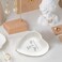 Vancsenia The Year We Became Mr Mrs 2025 Ceramic Ring Dish for Wedding Jewelry Tray Elegant Keepsake Gift for Couples Ceramic Valet Tray for Jewelry Storage