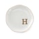 VINCOMIC Initials Ring Dish Jewery Tray with Personalized HMonogrammed Gifts Wedding Engagement for Women Friends sisterCeramic White