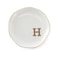 VINCOMIC Initials Ring Dish Jewery Tray with Personalized HMonogrammed Gifts Wedding Engagement for Women Friends sisterCeramic White