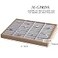 YUFONG Bracelet Holder Bangle Organizer Display Bracelets Tray Holder 36 Section with Velvet Inserts Ring Holder Ring Box Grey
