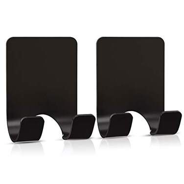 VIS'V VISV Shower Wall Adhesive Razor Holder for His and Hers Black 2 Pcs